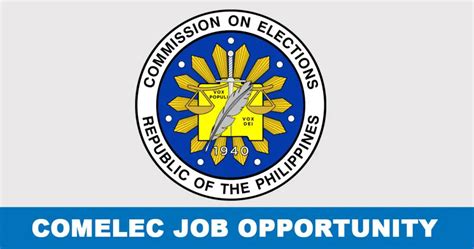 COMELEC Hiring Administrative Aide III (Utility Worker II).
